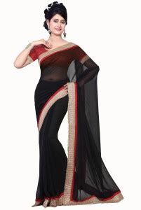 Buy Saree Swarg Printed Bollywood Chiffon Black Sarees Online Best