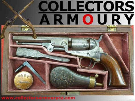 Cased Colt Model 1849 Pocket Revolver With Scarce 5 Inch Barrel Antique Guns At