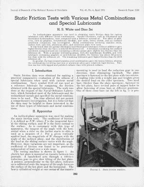 Fillable Online Nvlpubs Nist Static Friction Tests With Various Metal