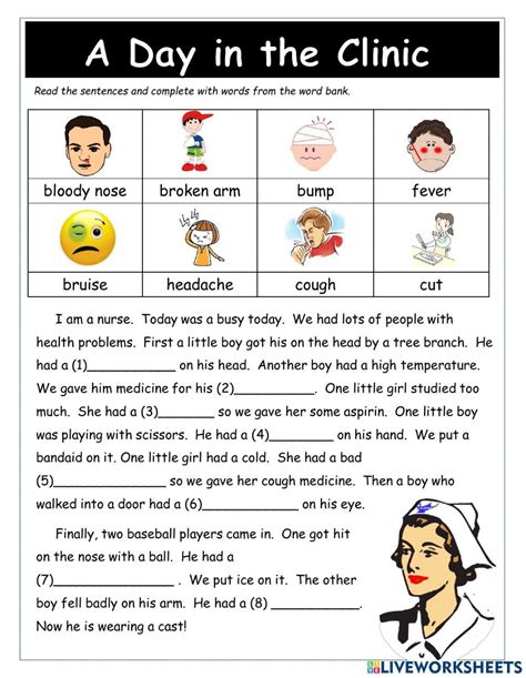 Illnesses And Health Problems Online Worksheet For A2 You Can Do The