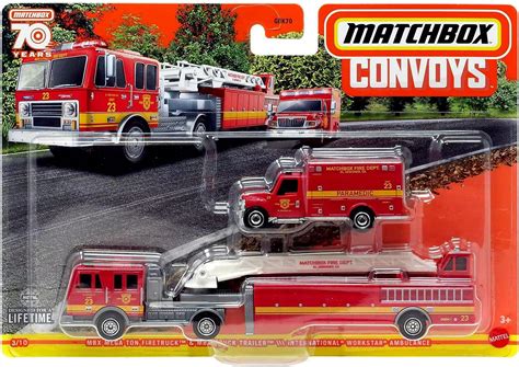 Mattel Collectible Die Cast Matchbox Convoys Truck And Trailer Playset Mbx Mega