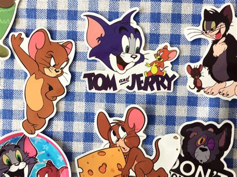 20pcs Tom Et Jerry Cartoon Vinyl Stickers Pack Best Friend Etsy