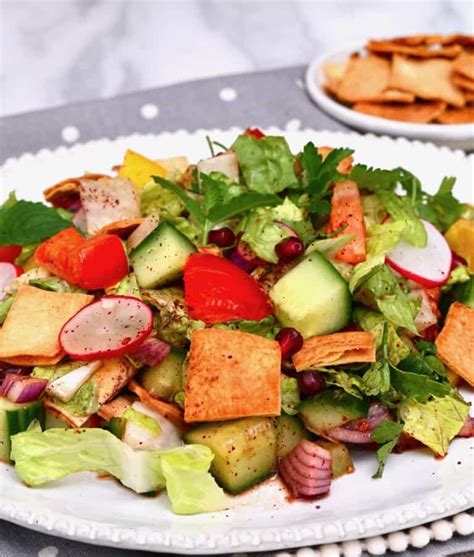 Authentic Fattoush Salad Alphafoodie