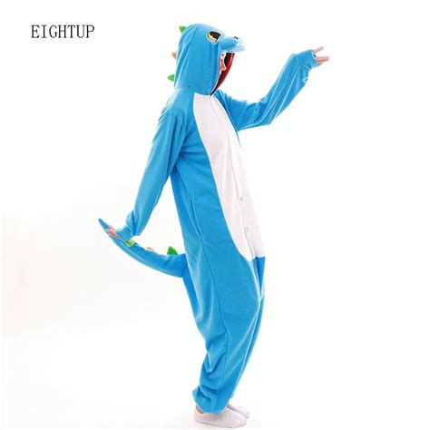 Unisex Fleece Animal Blue Dinosaur Onesies Adult Novelty Green Dragon ...