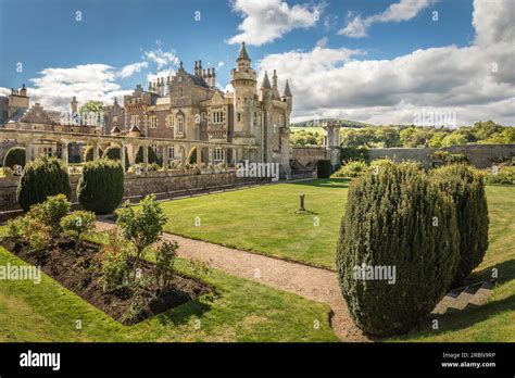Abbotsford House Garden Side Melrose Scottish Borders Scotland Uk
