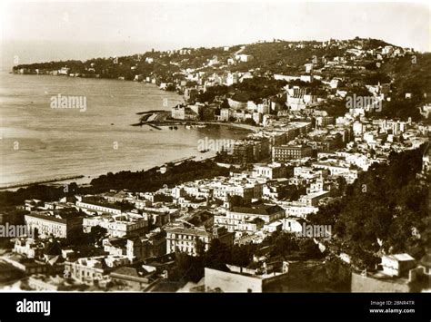 Historic image: Landscape of Posillipo Hill, in Naples, Italy Stock ...