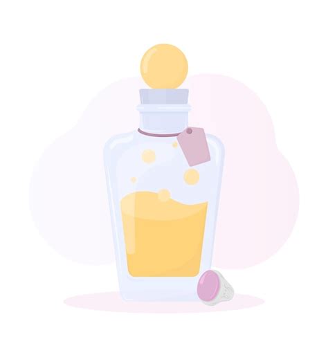 Une Bouteille De Potion Magique Illustration Vectorielle Mignon