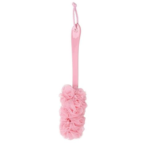 Deesse Long Handle Loofah Back Scrubber Bath Shower Sponge Brush Soft