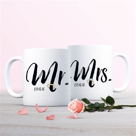 Mr And Mrs Mug Custom Wedding Mug Newlyweds Coffee Mug Bridal