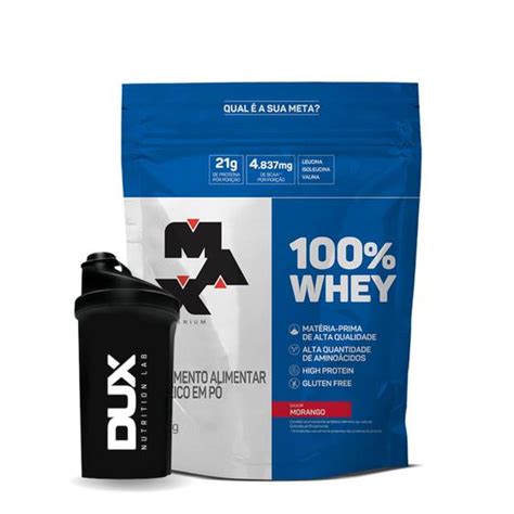 Whey 100 Concentrado Max Titanium 900g Refil Max Titanium Whey Protein Magazine Luiza