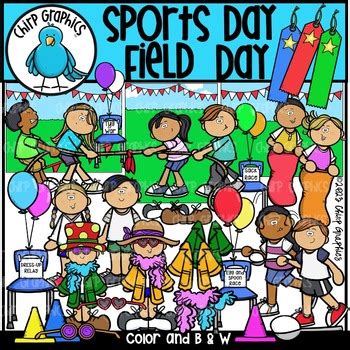 Sports Day / Field Day Clip Art Set by Chirp Graphics | TPT