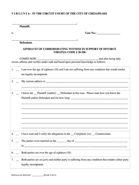 Affidavit Virginia Fill Out Sign Online Dochub