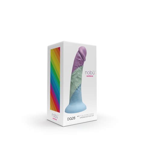 Nobü Rainbow DG26 Small Dildo with Suction Cup Tri Color BodiSpa B2B