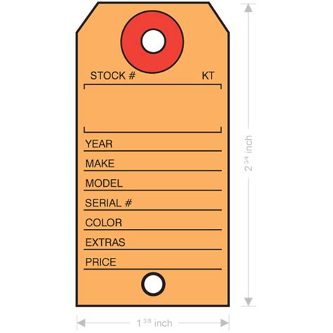 orange paper key tags  loose rings box