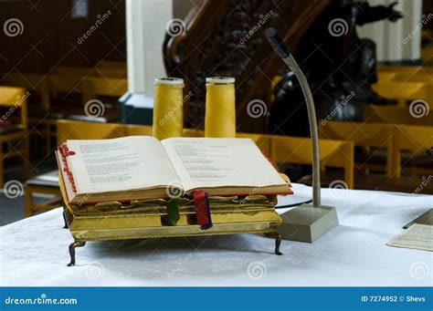 Bible On Altar In Church Stock Photo Image Of Church 7274952