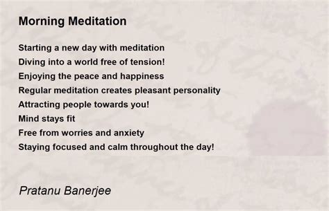 Best Meditation Poems