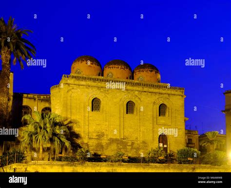 Church Of San Cataldo Twilight Arabic Norman Style Piazza Bellini