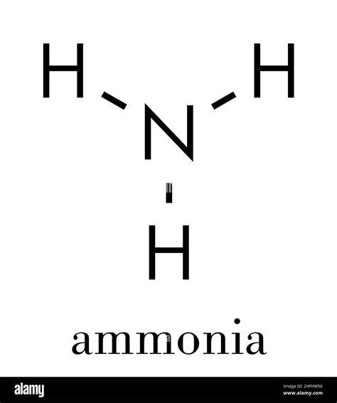 Ammonia Nh3 Molecule Skeletal Formula Stock Vector Image And Art Alamy