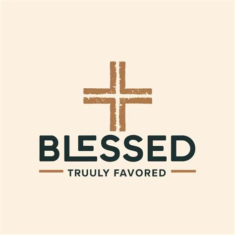 Logo Design For Blessed And Truly Favored Cross Symbol In The Nonprofit