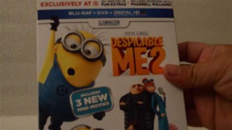 Despicable Me 2 Bluray Dvd Target Exclusive Unboxing Digi Code