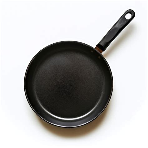 Teflon Frying Pan On A Transparent Background Seen From Above Premium