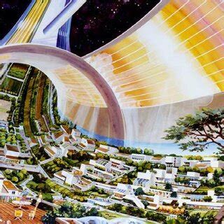 An Illustration of the Interior View of a Torus-Shaped Space Colony ...