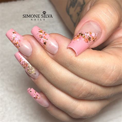 Unha Decora O Encapsulada Glitter Rosa Simone Silva Nails