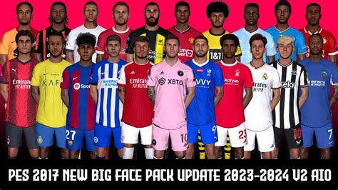 Pes New Big Face Pack Update V Aio Youtube