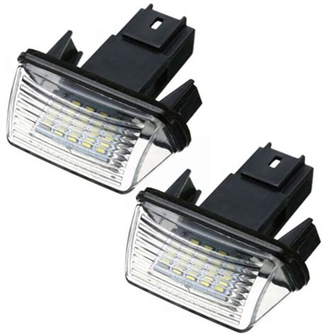 2Pcs Car LED License Number Plate Light For Citroen C3 C4 C5 Berlingo