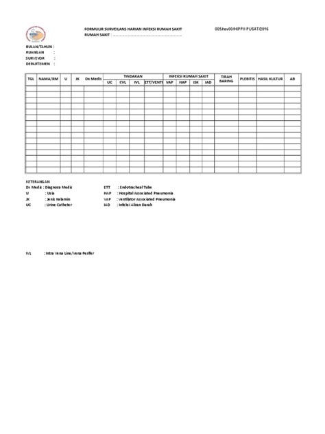 Form Harian Dan Bulanan Surveilans New Pdf