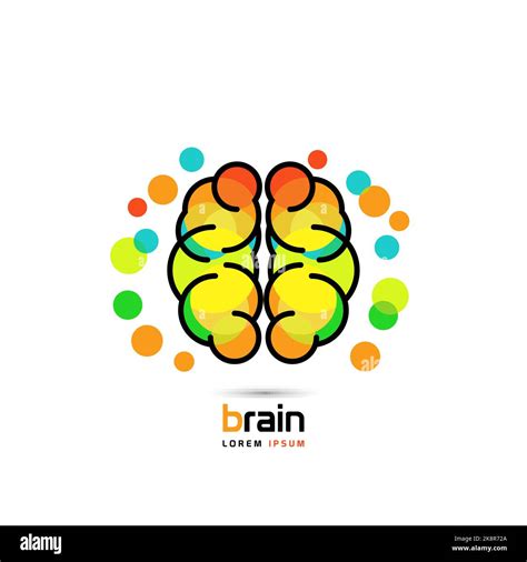 Brain Symbol Line Art Icon Creative Mind Vector Illustration Stock