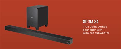 Polk Audio Signa S4 Soundbar With Wireless Subwoofer Earc True Dolby Atmos Bluetooth Ultra