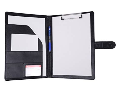 Padfolio Clipboard Folder Portfolio Mymazn Faux Leather Storage