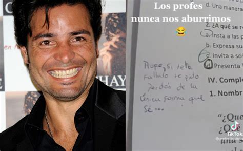 Alumno pide perdón a su maestro escribiendo canción de Chayanne en su