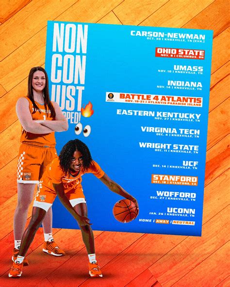 Lady Vols Basketball On Twitter SCHEDULE ALERT The Full Non