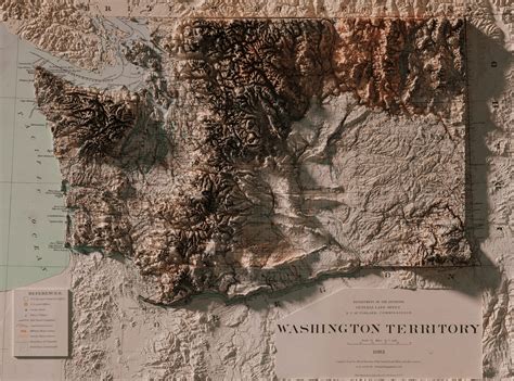 Jacob B - 1883 3D Geologic Map of Washington Territory