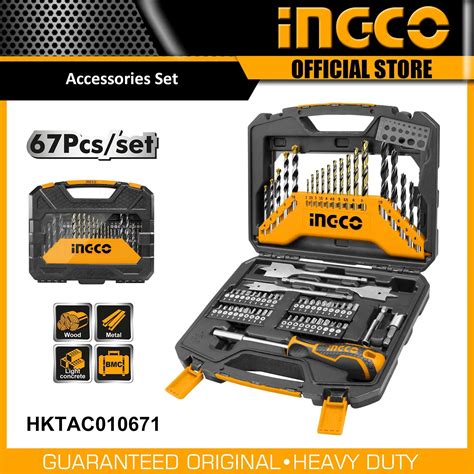 Ingco 67pcs Accessories Set Drill Bits And Screw Bit Set Price From