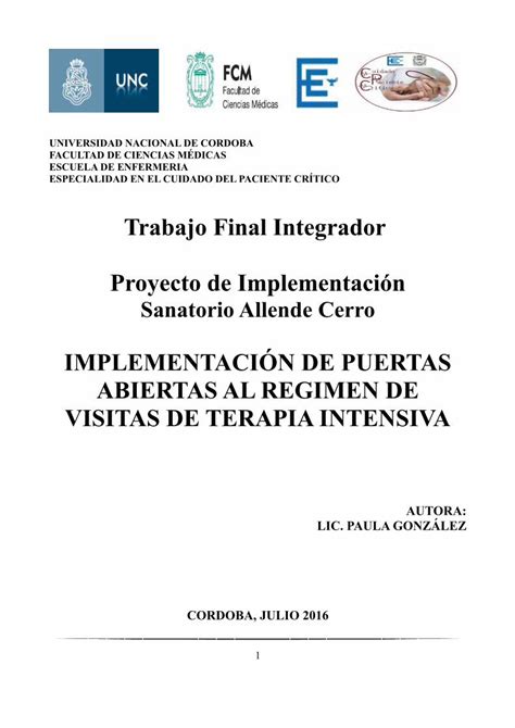 PDF Trabajo Final Integrador Proyecto de Implementaciónlildbi fcm unc