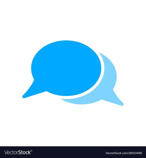 Blank bubble chat message icon Royalty Free Vector Image