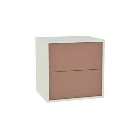 Ensemble meuble ASTER rose nude plan mélaminé blanc 50x60 5x60cm