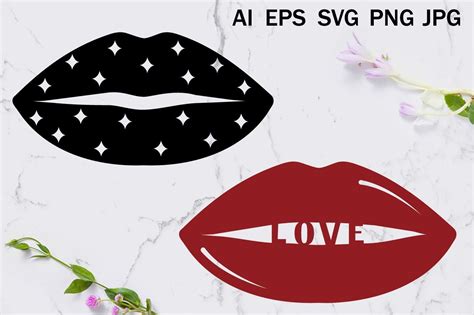 Women S Lips For Svg Print Svg Kiss Graphic By Lesinka · Creative Fabrica