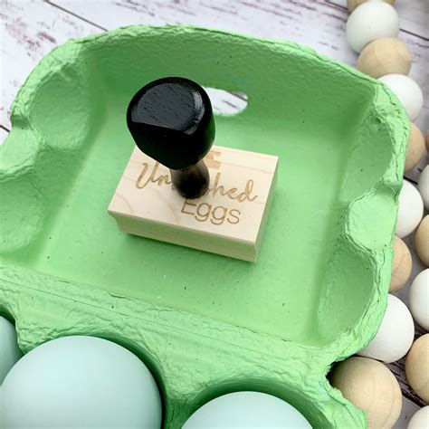 Unwashed Eggs Stamp Egg Carton Stamp Egg Carton Label Etsy