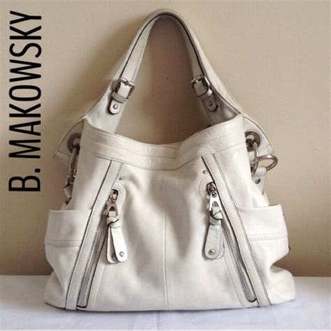 92% off B. MAKOWSKY Handbags - AUTHENTIC B. MAKOWSKY white leather ...