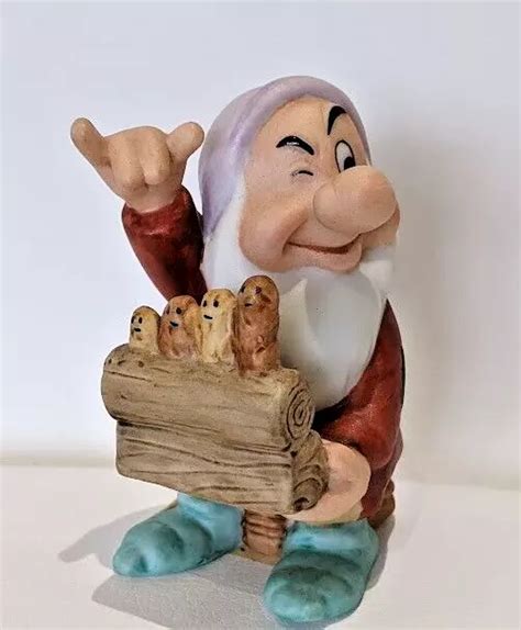 Disney Snow White Seven Dwarfs Grumpy Porcelain Bisque Figurine Sri