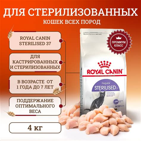 Сухой корм Роял Канин 37 для взрослых стерилизованных кошек 4 кг ...