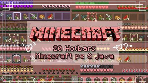 20 Hotbar Textures Minecraft Pe Java YouTube