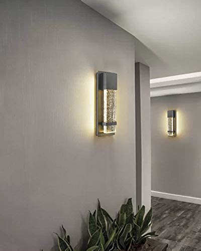 Emliviar Modern Wall Sconces 2 Pack LED Outdoor Indoor Wall Fixture In