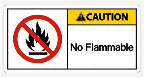 Flammable Symbol Vector Png Images Caution No Flammable Symbol Sign On