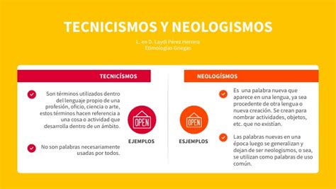 Tecnicismos Y Neologísmos