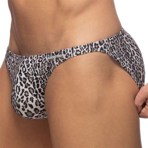 Addicted Leopard Mini Swim Bikini Briefs Charcoal Inderwear